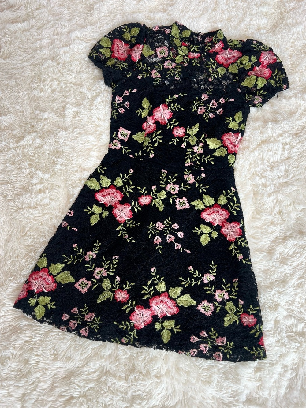 Adelyn Rae Floral Embroidered Dress